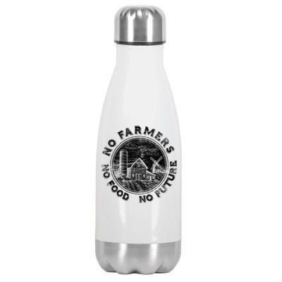 No Farmers No Food No Future Great Gift Stainless Steel Insulated Water Bottle