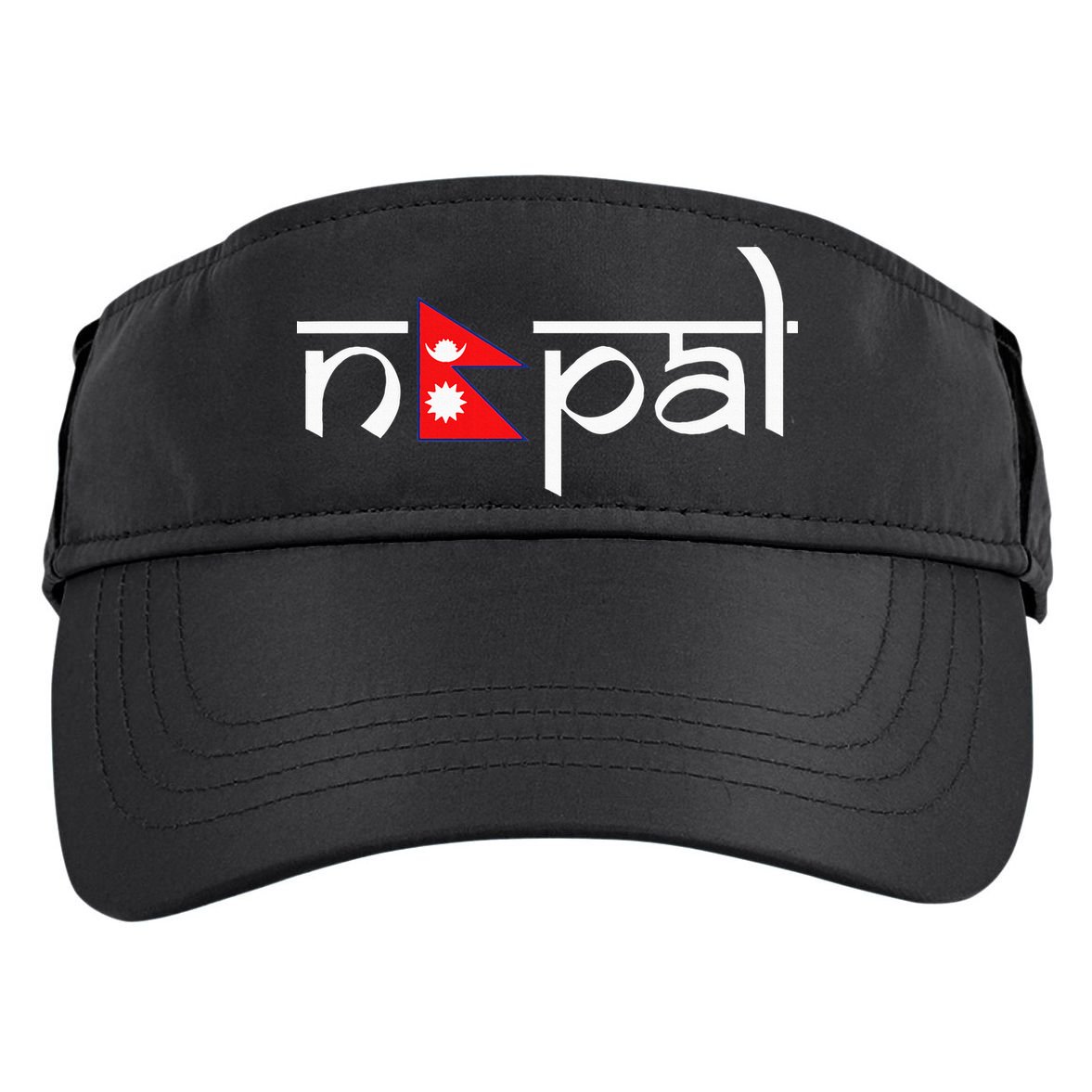 Nepal Flag Adult Drive Performance Visor