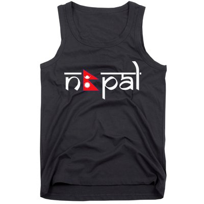 Nepal Flag Tank Top