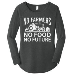 No Farmers No Food No Future Farmer Women's Perfect Tri Tunic Long Sleeve Shirt