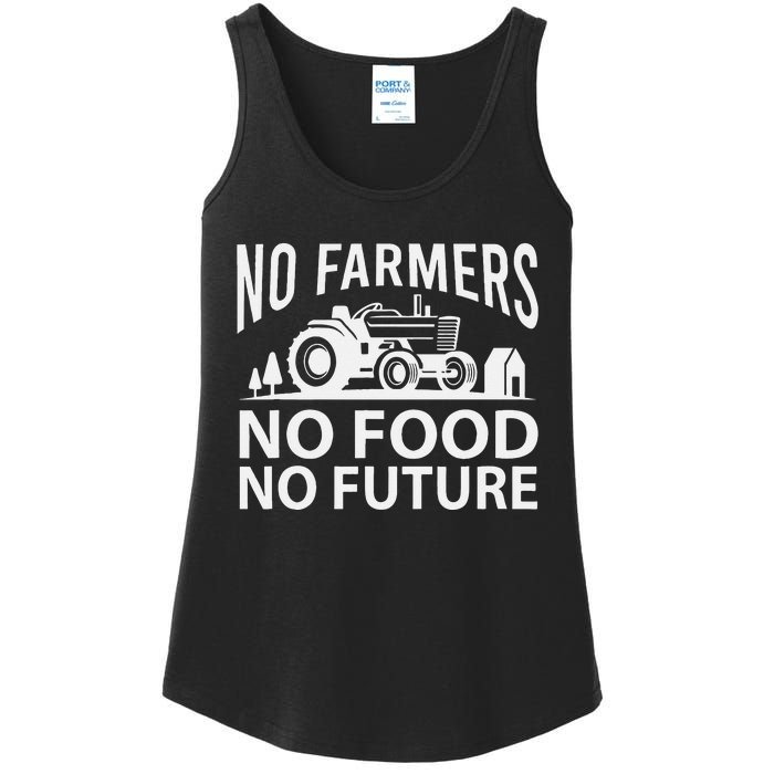 No Farmers No Food No Future Farmer Ladies Essential Tank