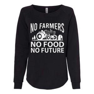 No Farmers No Food No Future Farmer Womens California Wash Sweatshirt