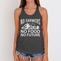 No Farmers No Food No Future Farmer Women's Knotted Racerback Tank