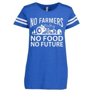 No Farmers No Food No Future Farmer Enza Ladies Jersey Football T-Shirt