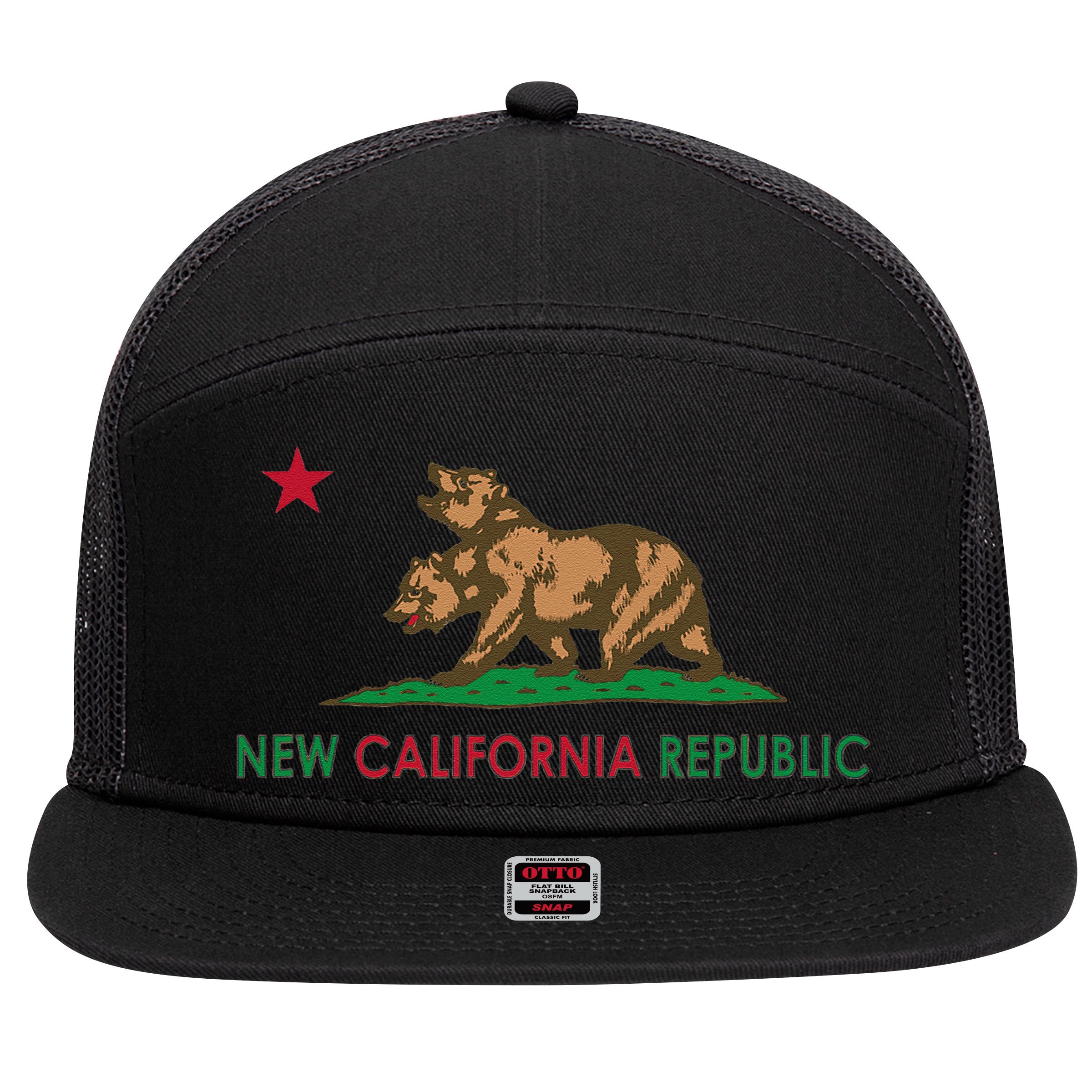 Ncr Flag 7 Panel Mesh Trucker Snapback Hat