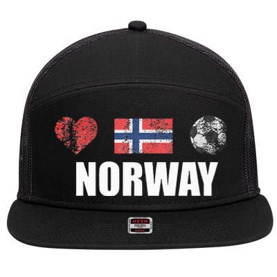 Norway Football 7 Panel Mesh Trucker Snapback Hat