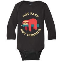 Not Fast Not Furious Baby Long Sleeve Bodysuit