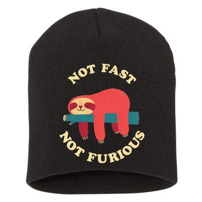 Not Fast Not Furious Short Acrylic Beanie