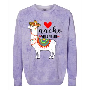 Nn Funny Nacho Valentines Day Costume Llama Lover Gift Meaningful Gift Colorblast Crewneck Sweatshirt