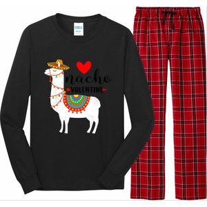 Nn Funny Nacho Valentines Day Costume Llama Lover Gift Meaningful Gift Long Sleeve Pajama Set