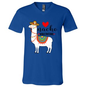 Nn Funny Nacho Valentines Day Costume Llama Lover Gift Meaningful Gift V-Neck T-Shirt