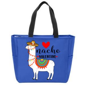 Nn Funny Nacho Valentines Day Costume Llama Lover Gift Meaningful Gift Zip Tote Bag