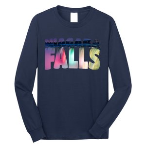 Niagara Falls Night Sweater Canada Usa Typography Souvenir Long Sleeve Shirt