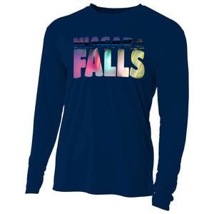 Niagara Falls Night Sweater Canada Usa Typography Souvenir Cooling Performance Long Sleeve Crew