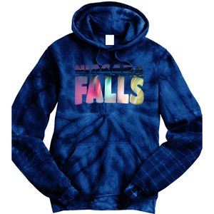 Niagara Falls Night Sweater Canada Usa Typography Souvenir Tie Dye Hoodie