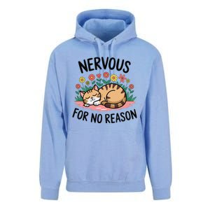 Nervous For No Reason Cat Lovers Pet Owner Unisex Surf Hoodie