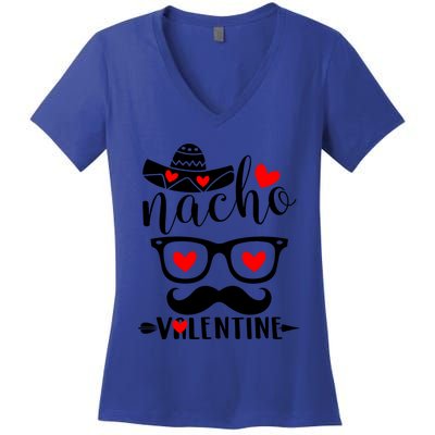 Nn Funny Nacho Valentines Day Costume Couple Matching Great Gift Women's V-Neck T-Shirt