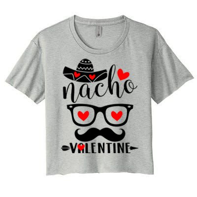 Nn Funny Nacho Valentines Day Costume Couple Matching Great Gift Women's Crop Top Tee