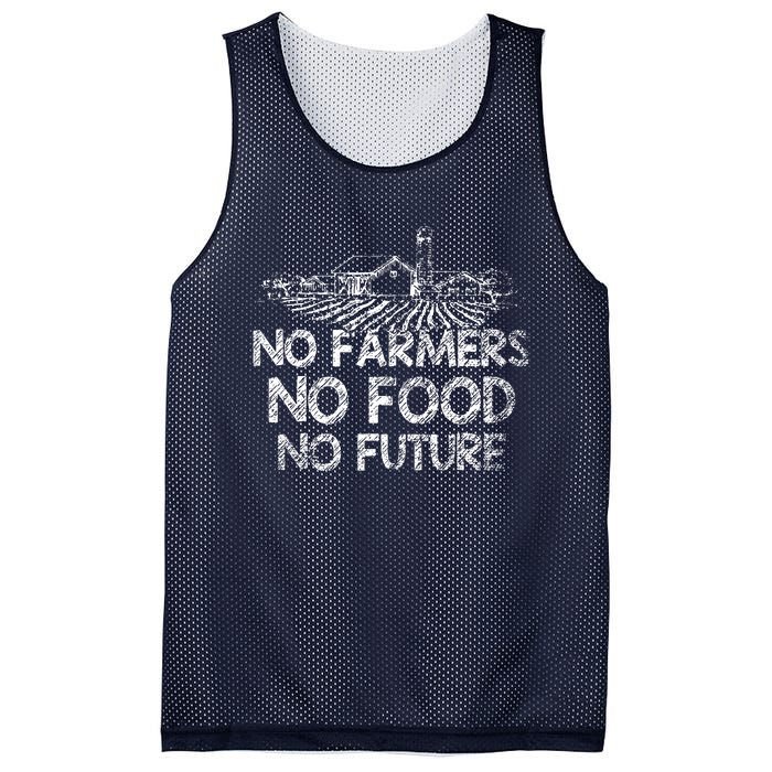 No Farmers No Food No Future Farmer Mesh Reversible Basketball Jersey Tank