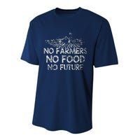 No Farmers No Food No Future Farmer Performance Sprint T-Shirt