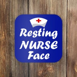 Nurse Funny Nursing Resting Nurse Face Gift Coaster