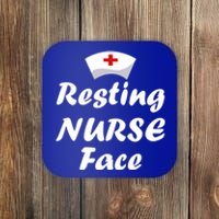 Nurse Funny Nursing Resting Nurse Face Gift Coaster