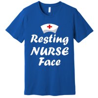 Nurse Funny Nursing Resting Nurse Face Gift Premium T-Shirt