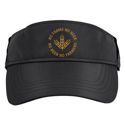 No Farms No Beer No Farmers Support Local Farm Bartender Adult Drive Performance Visor