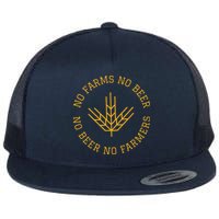 No Farms No Beer No Farmers Support Local Farm Bartender Flat Bill Trucker Hat