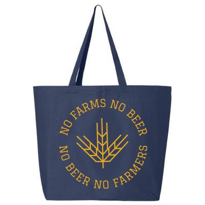 No Farms No Beer No Farmers Support Local Farm Bartender 25L Jumbo Tote