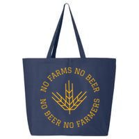 No Farms No Beer No Farmers Support Local Farm Bartender 25L Jumbo Tote