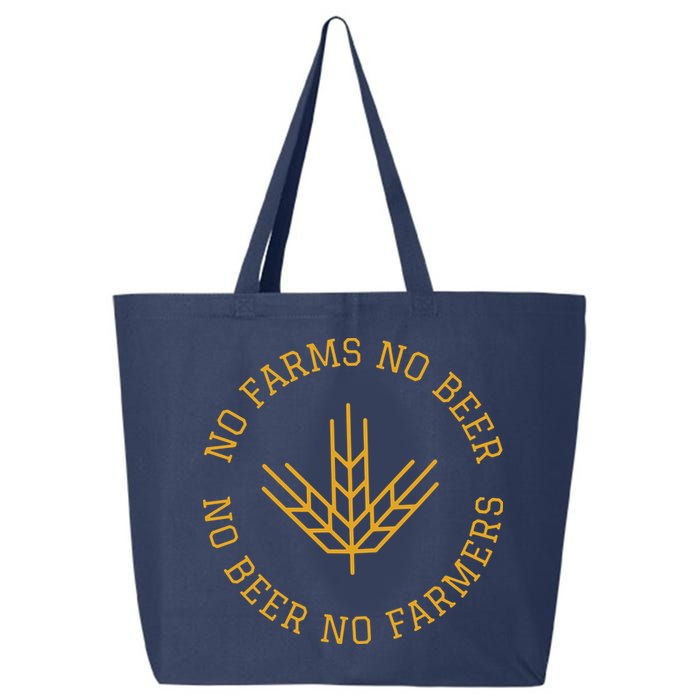 No Farms No Beer No Farmers Support Local Farm Bartender 25L Jumbo Tote
