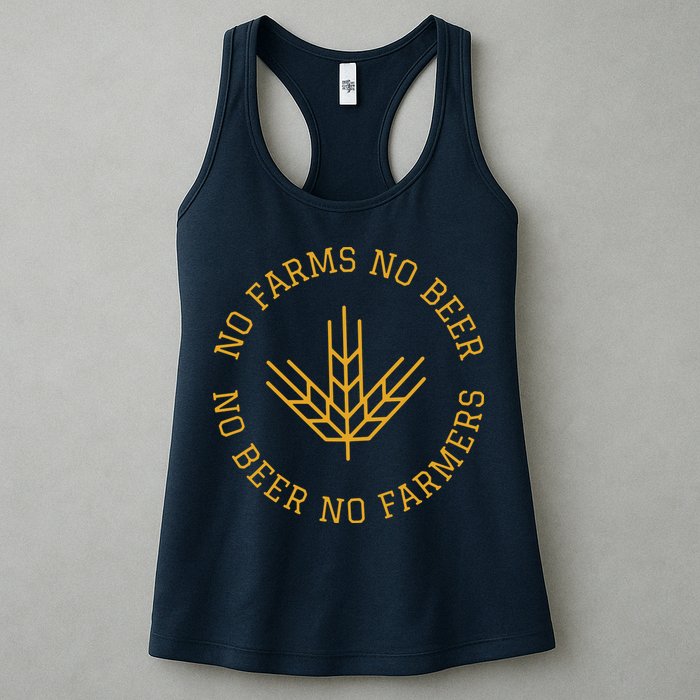 No Farms No Beer No Farmers Support Local Farm Bartender Womens Tank Top