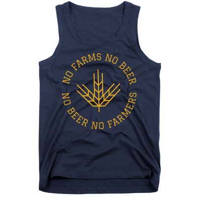No Farms No Beer No Farmers Support Local Farm Bartender Tank Top