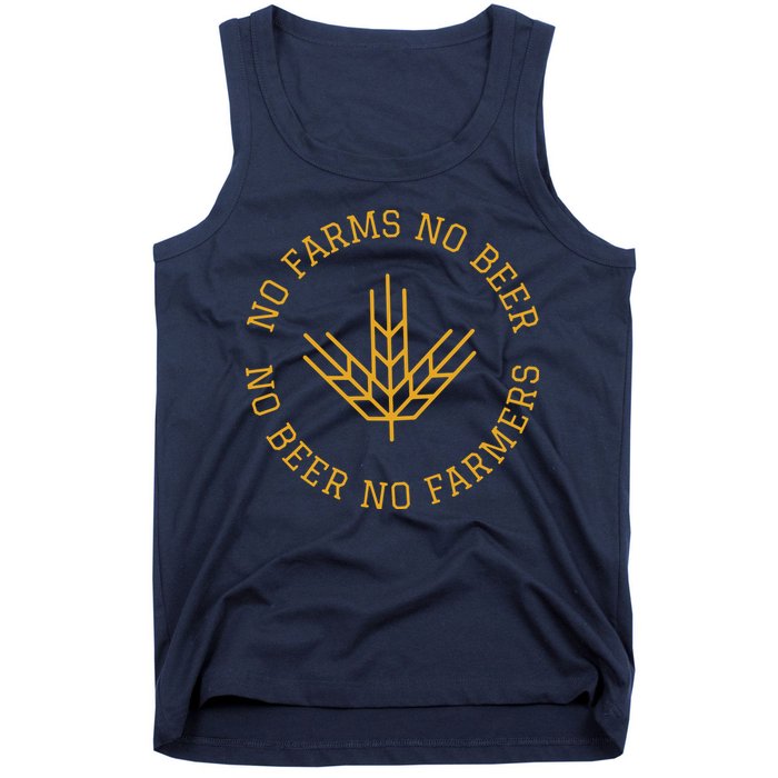 No Farms No Beer No Farmers Support Local Farm Bartender Tank Top