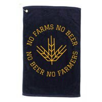 No Farms No Beer No Farmers Support Local Farm Bartender Golf Towel