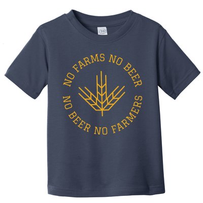 No Farms No Beer No Farmers Support Local Farm Bartender Toddler T-Shirt