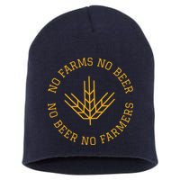 No Farms No Beer No Farmers Support Local Farm Bartender Short Acrylic Beanie