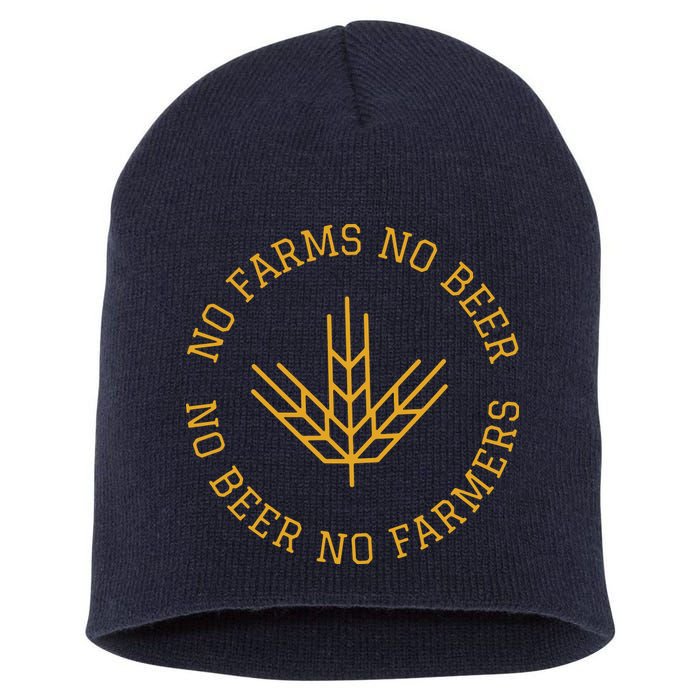 No Farms No Beer No Farmers Support Local Farm Bartender Short Acrylic Beanie