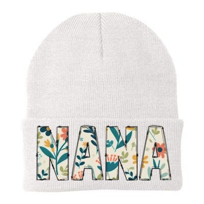 Nana Floral Knit Cap Winter Beanie