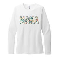 Nana Floral Womens CVC Long Sleeve Shirt