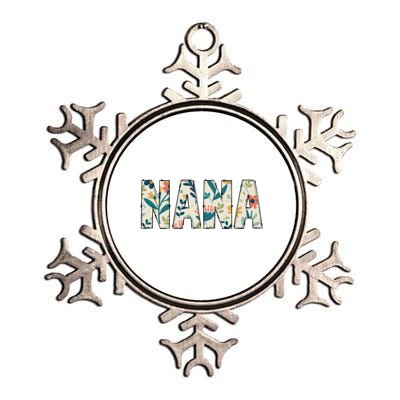 Nana Floral Metallic Star Ornament