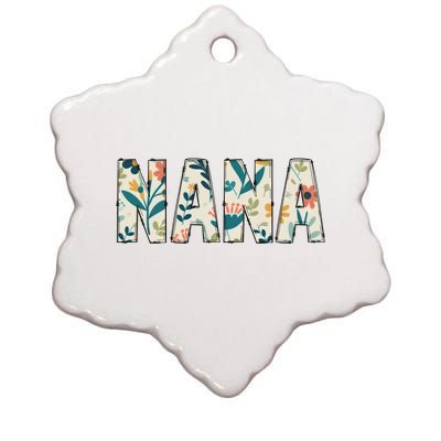 Nana Floral Ceramic Star Ornament