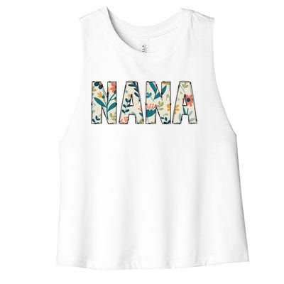 Nana Floral Women's Racerback Cropped Tank