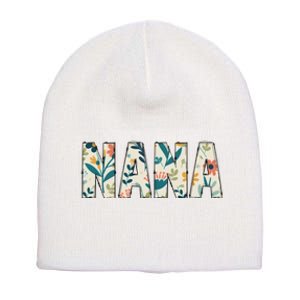 Nana Floral Short Acrylic Beanie