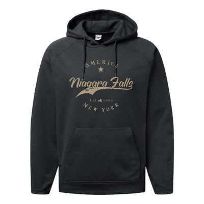 Niagara Falls New York Performance Fleece Hoodie