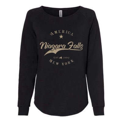 Niagara Falls New York Womens California Wash Sweatshirt