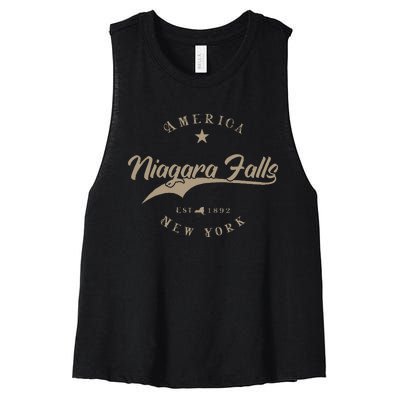 Niagara Falls New York Women's Racerback Cropped Tank