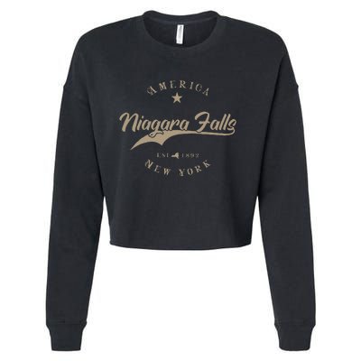 Niagara Falls New York Cropped Pullover Crew