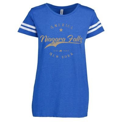 Niagara Falls New York Enza Ladies Jersey Football T-Shirt